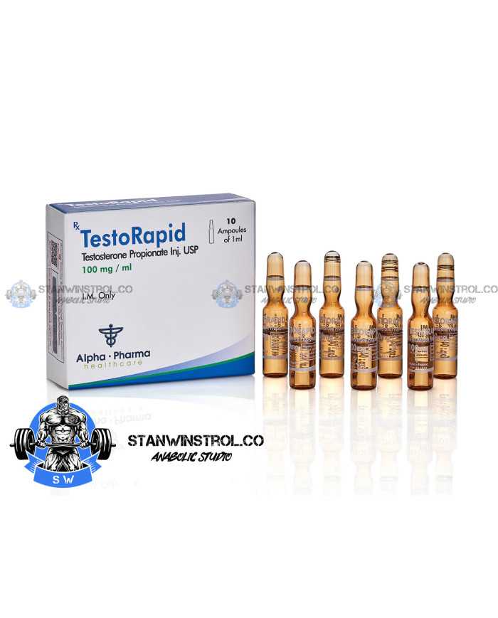 TestoRapid (Testosterone Propionate) 100mg/1ml 10 amps, Alpha Pharma