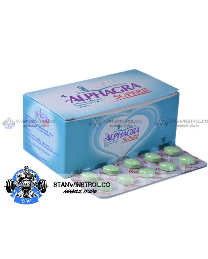 Alphagra Superb (Viagra+Priligy) 100mg+60mg, 10tabs Alpha Pharma