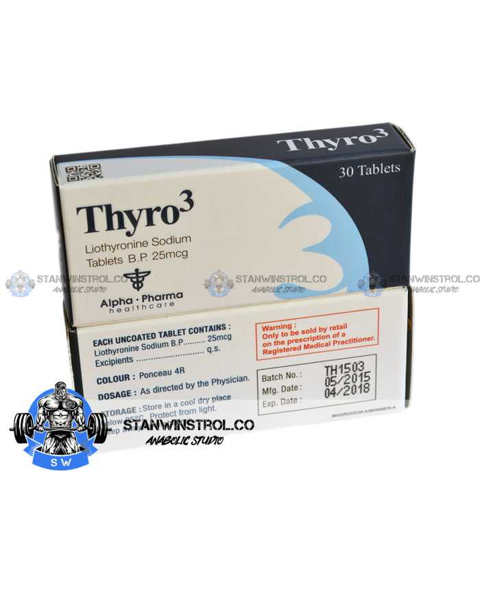 Thyro3 (Liothyronine Sodium / T3) 25mcg 30tabs, Alpha Pharma Thyro3 (Liothyronine Sodium / T3) 25mcg 30tabs, Alpha Pharma